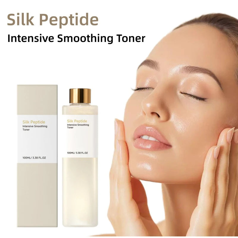 Silk Peptide EGF Intensive Smoothing Facial Toner 100ml Daily Hydrating Moisturizing Face Essence Water Basic Korean skincare